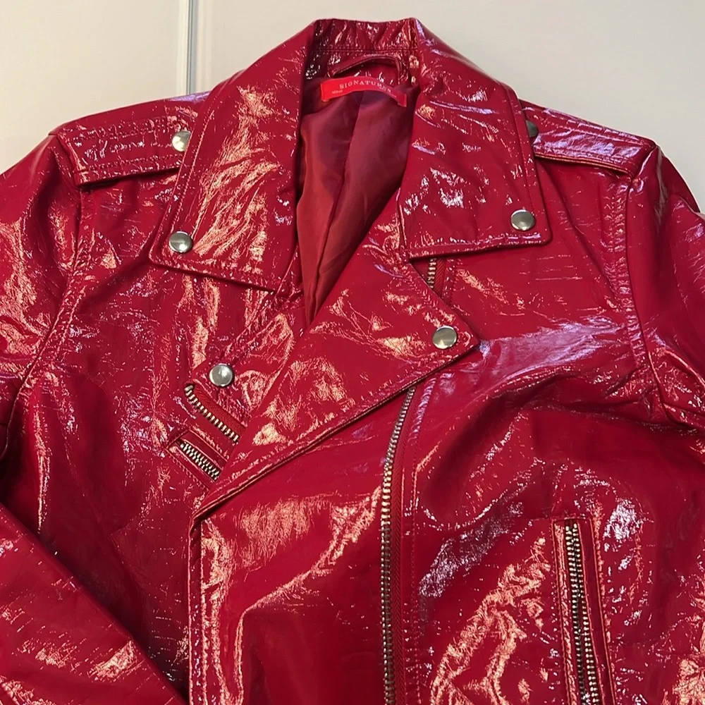 Hot pink motorcycle jacket - Picture 6 of 8